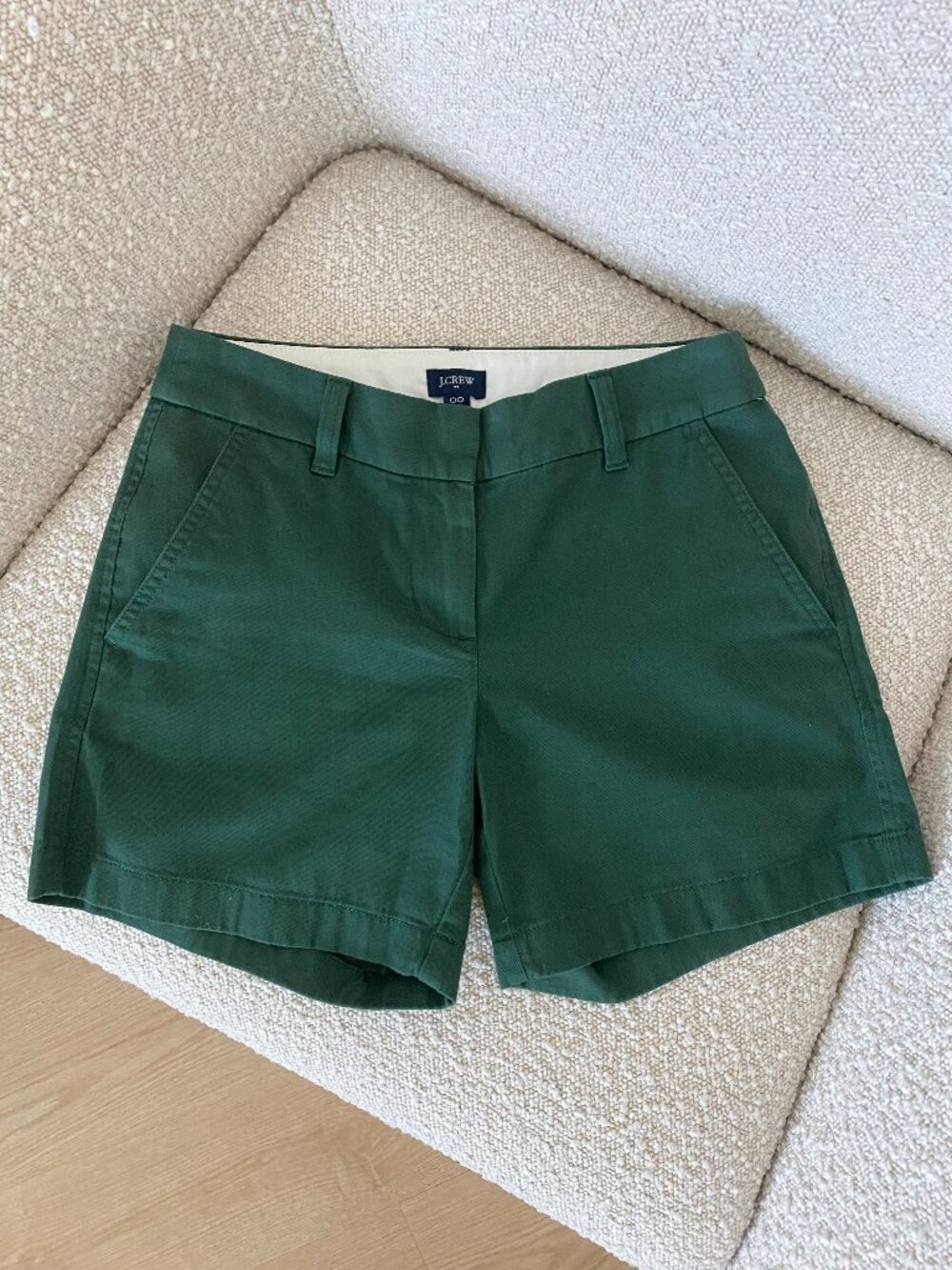 J.Crew Factory 5" inseam green classic chino short size 00